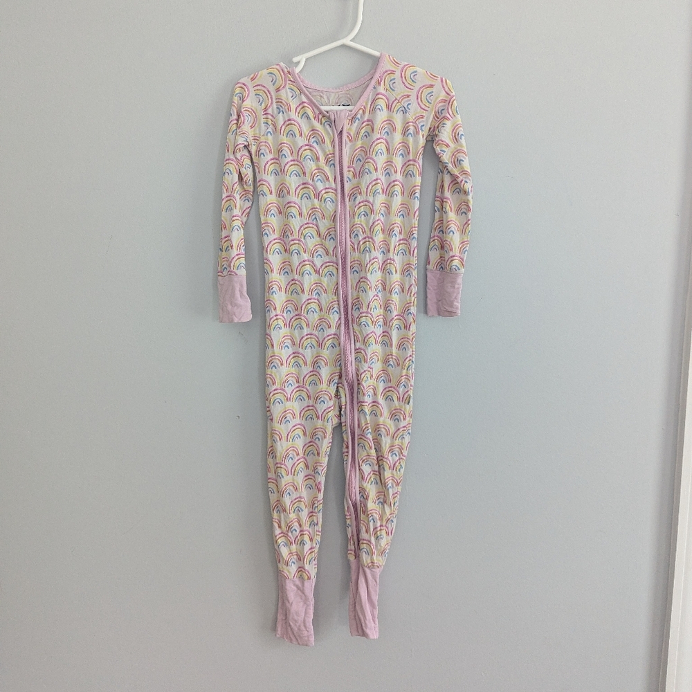 Little Sleepies Pink Rainbow Print Pajama Set